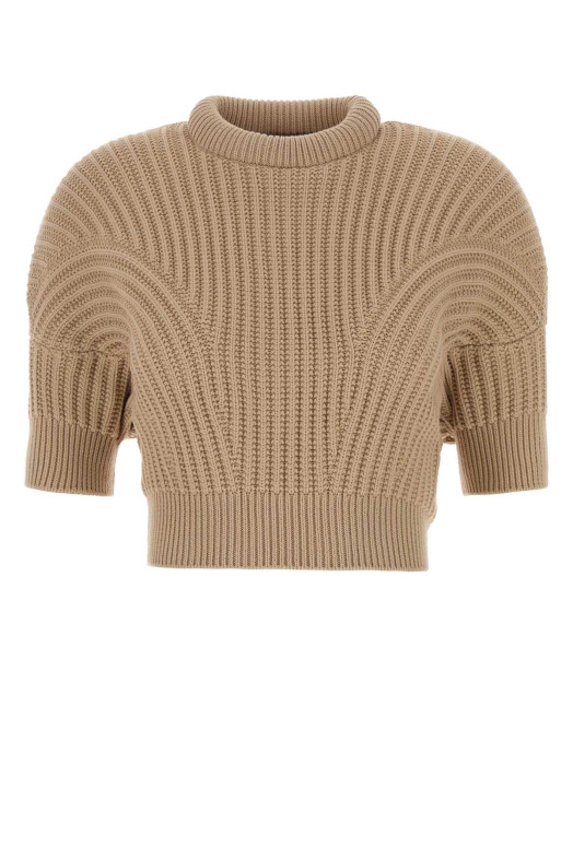 Beige cotton blend Fatti sweater SPORTMAX (2622366061600)