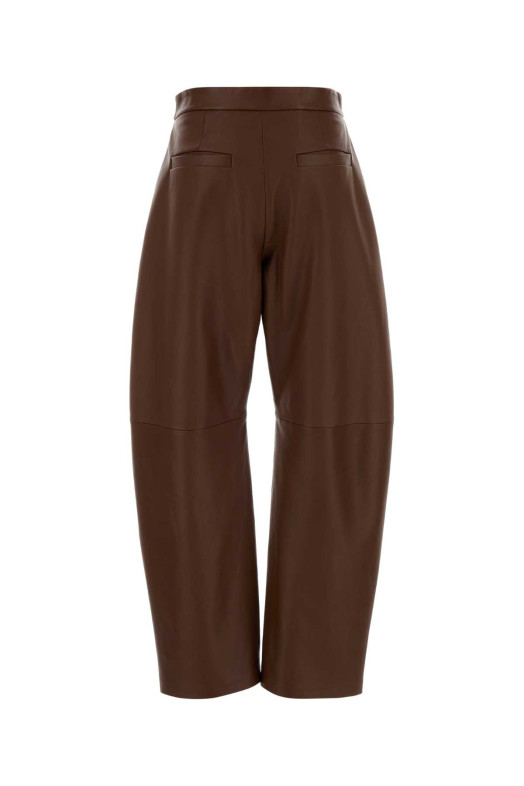 Chocolate leather Cinepresa pant SPORTMAX (2622436011600)