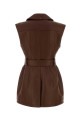 Chocolate leather Favella vest SPORTMAX (2622446031600)