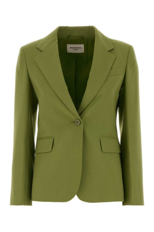 Green wool Lamine blazer Blue WEEKEND (2625046081600)