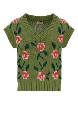 Green cotton blend Alamaro vest Green WEEKEND (2625356011600)