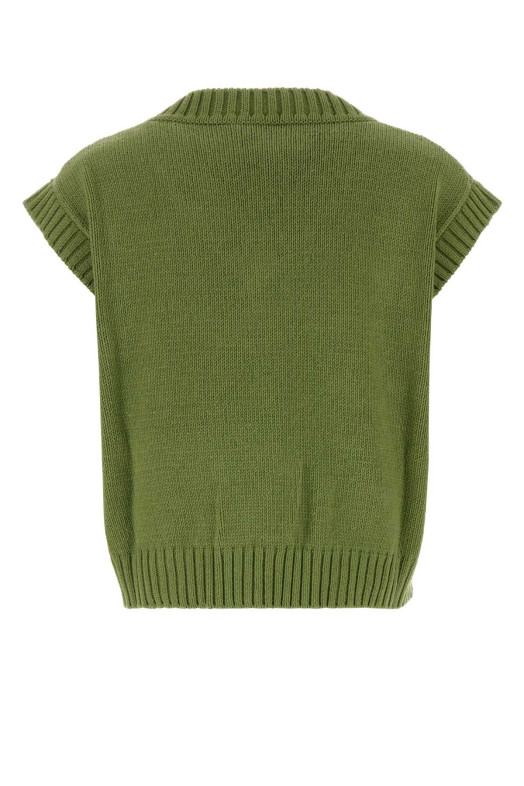 Green cotton blend Alamaro vest Green WEEKEND (2625356011600)
