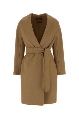Beige wool blend Estremo coat MM STUDIO (2626016031600)