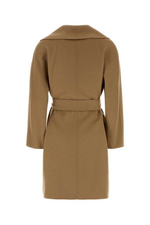 Beige wool blend Estremo coat MM STUDIO (2626016031600)