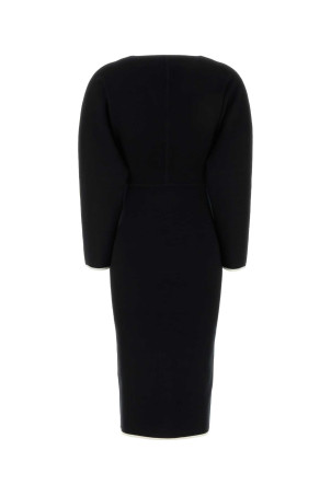 Black viscose blend Emiro dress Blue MM STUDIO (2626326011600)