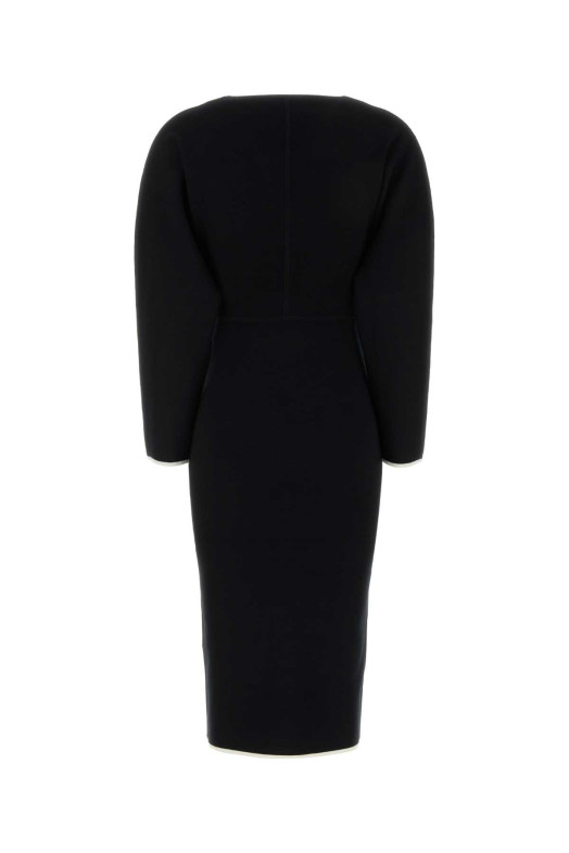 Black viscose blend Emiro dress Blue MM STUDIO (2626326011600)