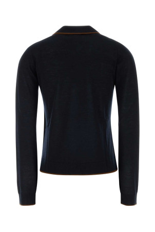 Midnight blue silk blend Targo cardigan MM STUDIO (2626346011600)