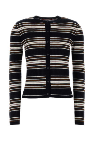 Embroidered silk blend Piombo cardigan MM STUDIO (2626346021600)