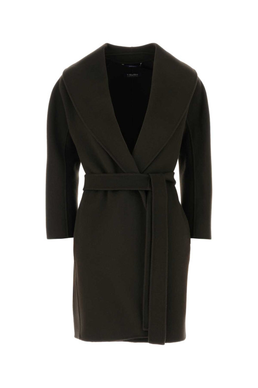 Dark brown wool Messi coat S MAXMARA (2629016061600)