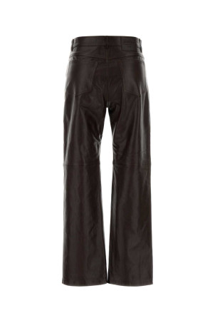 Chocolate leather Pesca pant S MAXMARA (2629436011600)