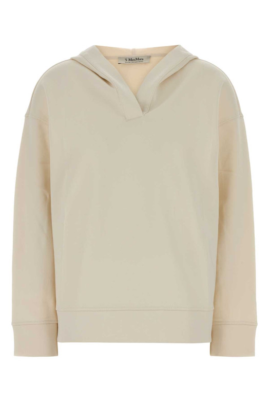 Ivory cotton blend Buona sweatshirt Blue S MAXMARA (2629926031600)