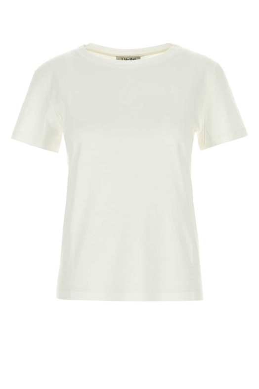 Белая хлопковая и модальная футболка Segale от MAXMARA, размер S (2629976011600) MAX MARA STUDIO