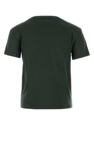 Bottle green cotton and modal Segale t-shirt Black S MAXMARA (2629976011600)
