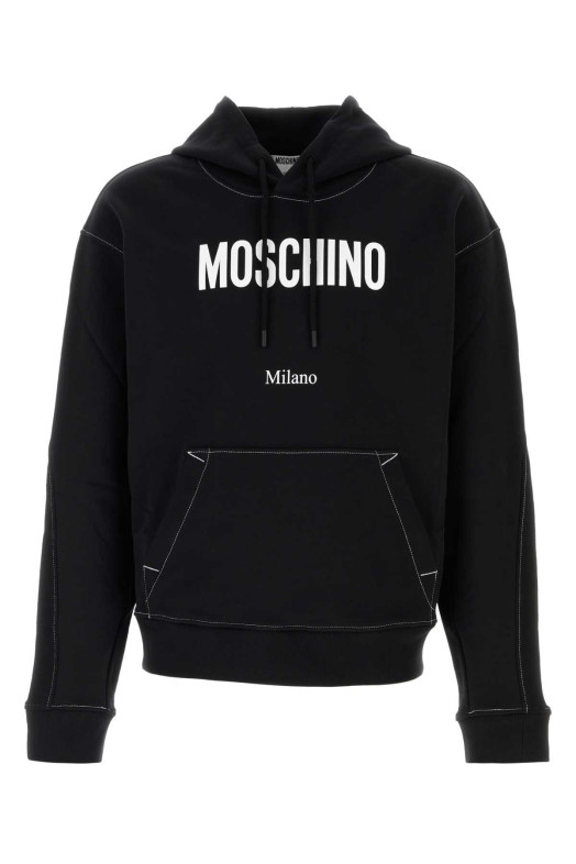 Черная хлопковая толстовка MOSCHINO (262ZZ17085228)