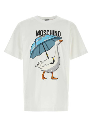 White cotton t-shirt MOSCHINO (262ZZJ07165241)