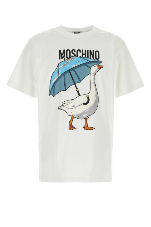 White cotton t-shirt MOSCHINO (262ZZJ07165241)