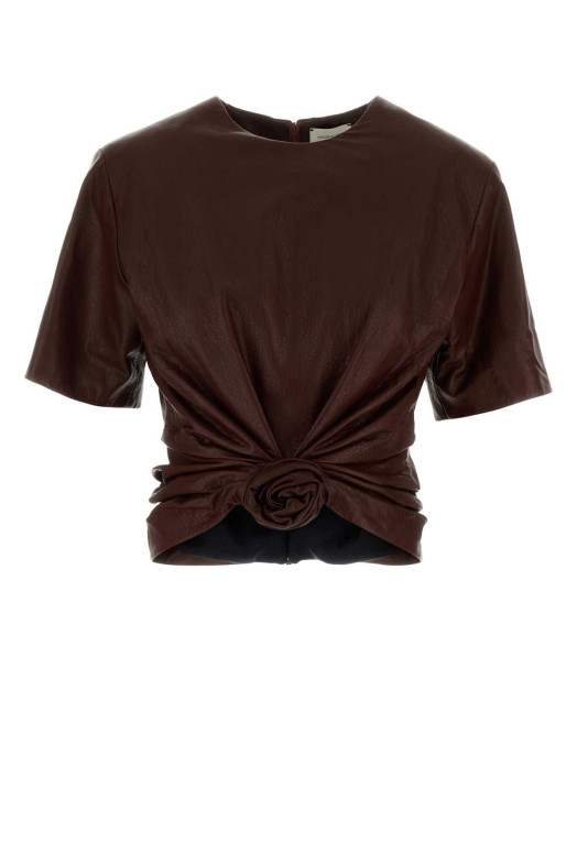 Chocolate leather top Brown MAGDA BUTRYM (280726)