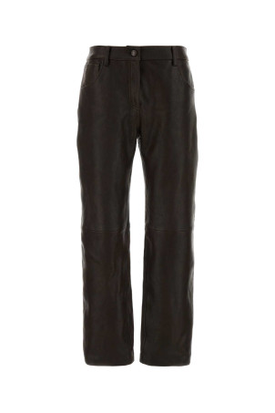 Chocolate leather pant Brown MAGDA BUTRYM (287726)