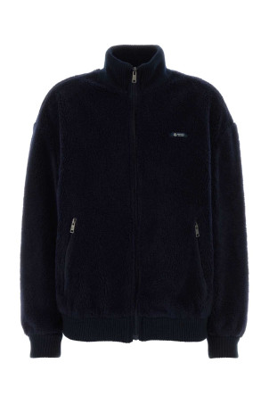 Dark blue pile bomber jacket PRADA (292343SOOO17VA)
