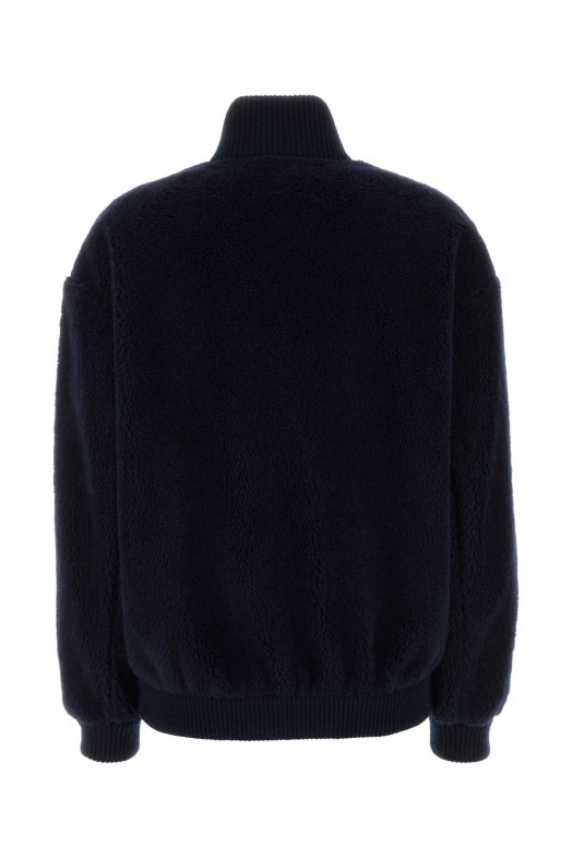 Dark blue pile bomber jacket PRADA (292343SOOO17VA)