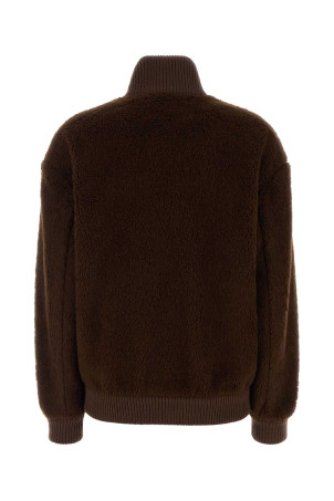 Brown pile bomber jacket PRADA (292343SOOO17VA)