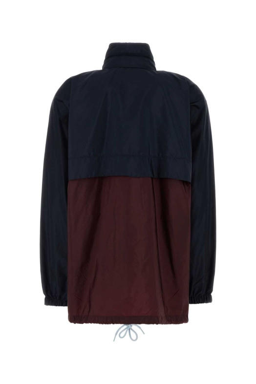 Двоколірна вітровка з матеріалу Re-Nylon від PRADA (29X335SOOO1WQ9)