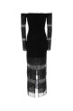 Black lace and mesh long dress BLUMARINE (2A760A)