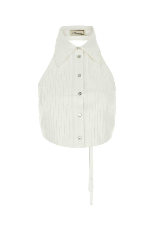 White poplin vest BLUMARINE (2C432A)