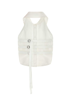 White poplin vest BLUMARINE (2C432A)