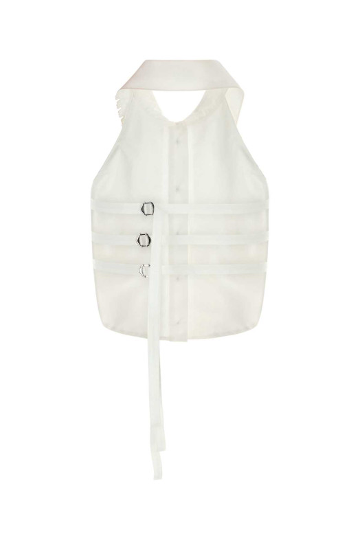 White poplin vest BLUMARINE (2C432A)