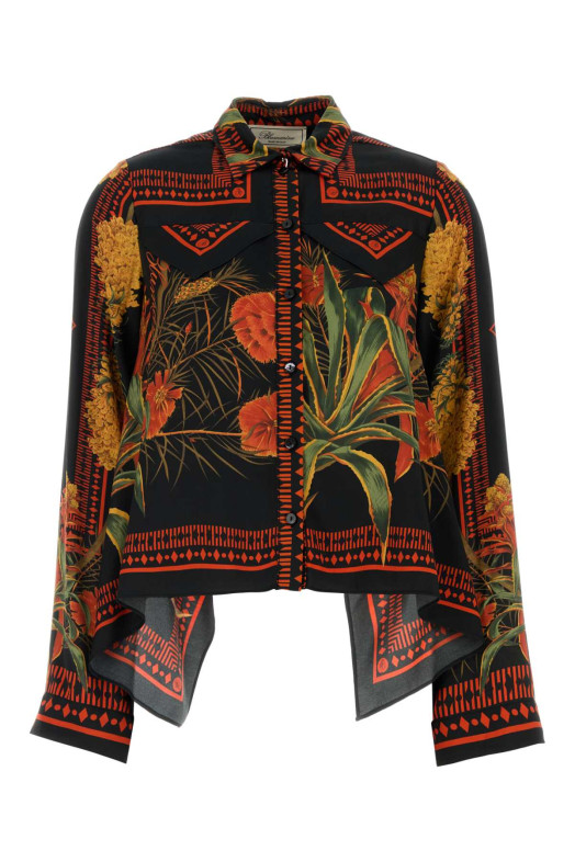 Printed twill shirt BLUMARINE (2C434A)