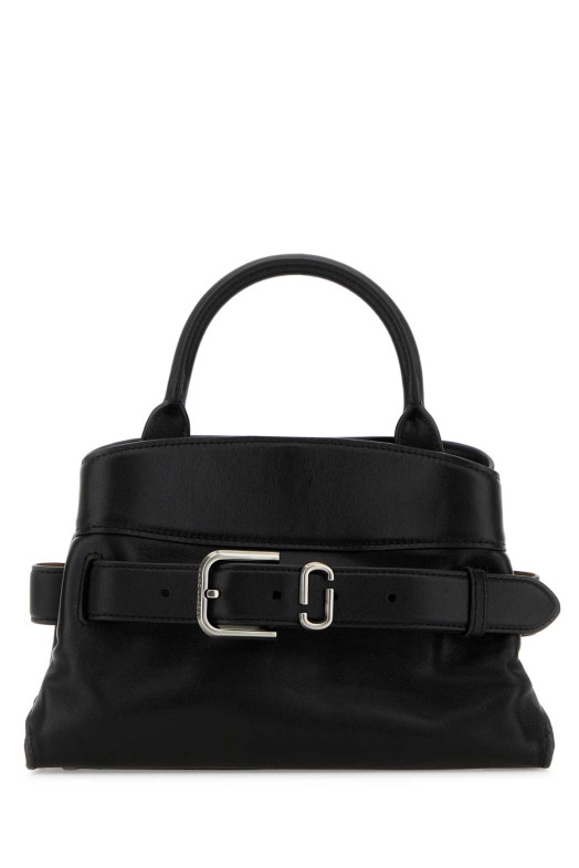Маленькая кожаная сумка-сатчел черного цвета MARC JACOBS (2R5HSC012H01)