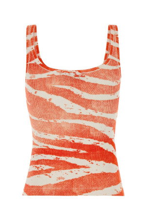 Printed stretch cotton tank top BLUMARINE (2T123A)