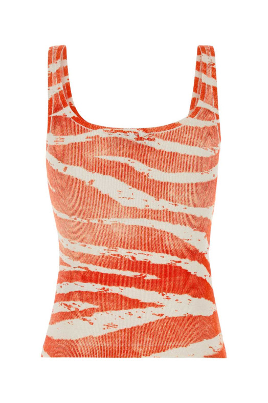 Printed stretch cotton tank top BLUMARINE (2T123A)
