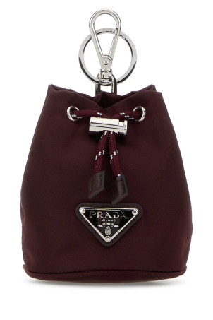 Burgundy fabric key ring PRADA (2TT2022HE1)