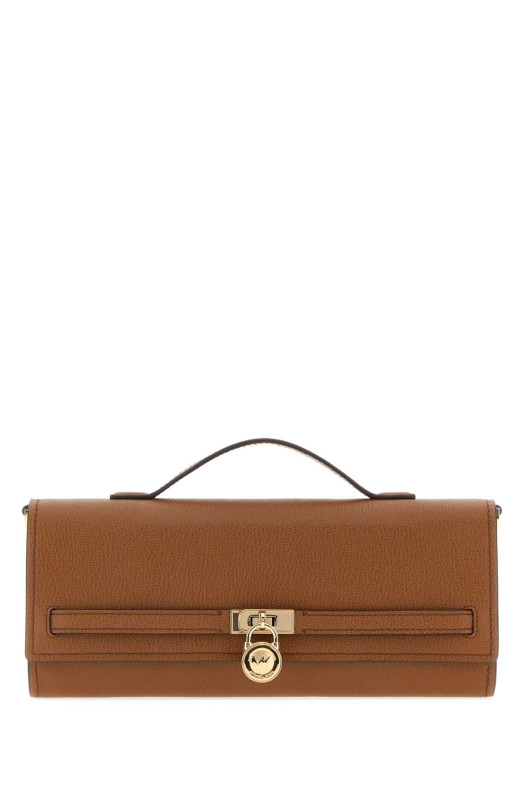 Brown leather medium Hamilton Moderne handbag Black MICHAEL BY MICHAEL KORS (30F5GHMC8L)