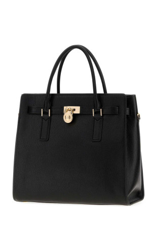Black leather Hamilton Moderne handbag Black MICHAEL BY MICHAEL KORS (30F5GNXS3L)