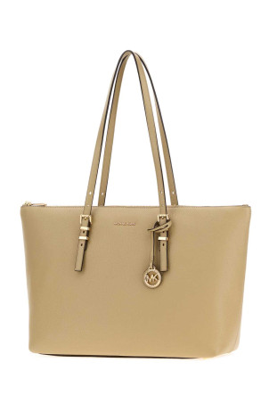 Sand leather large Quinn handbag Khaki MICHAEL BY MICHAEL KORS (30T6GQNT7L)