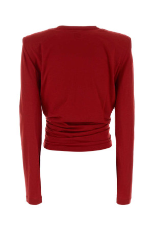 Red cotton blend t-shirt Red MAGDA BUTRYM (316726)