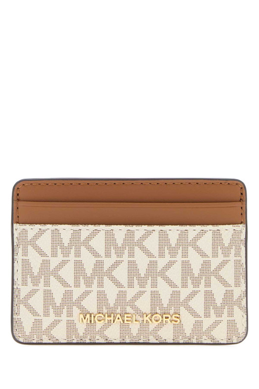 Printed canvas card holder Biege MICHAEL BY MICHAEL KORS (32F1GJ6D0B)