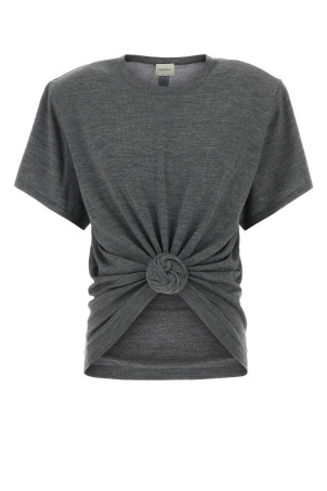 Grey wool t-shirt Gray MAGDA BUTRYM (349726)