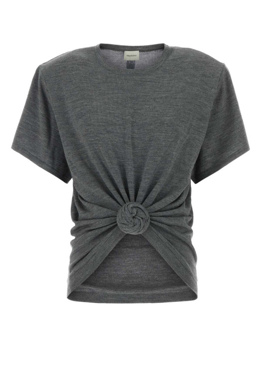 Grey wool t-shirt Gray MAGDA BUTRYM (349726)