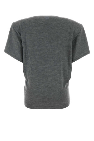 Grey wool t-shirt Gray MAGDA BUTRYM (349726)