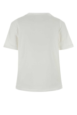 White cotton t-shirt Black PRADA (3569BSOOO18QZ)