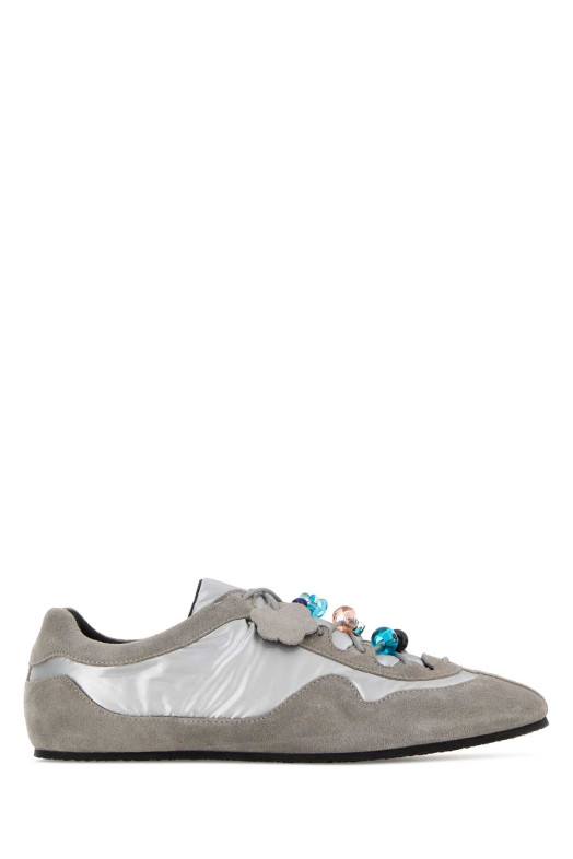 Grey fabric and suede Blaise sneakers CECILIE BAHNSEN (425FTW30003)