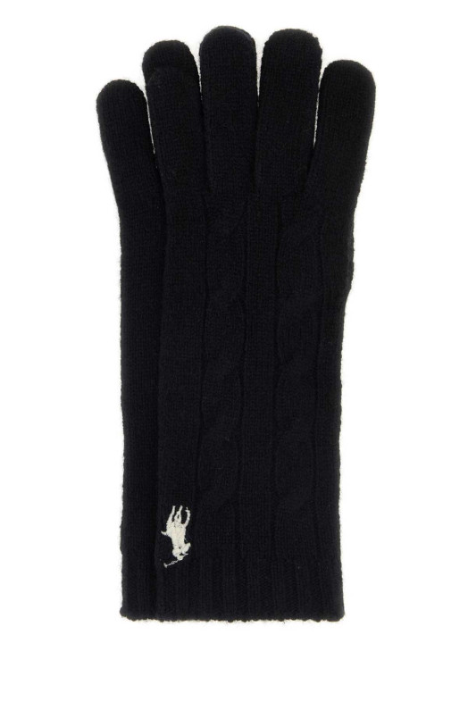Black wool blend gloves POLO RALPH LAUREN (455981440)