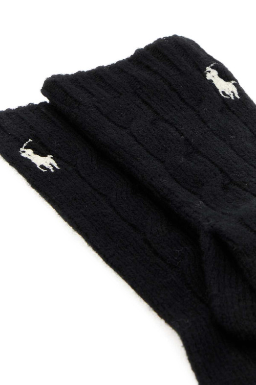 Black wool blend gloves POLO RALPH LAUREN (455981440)