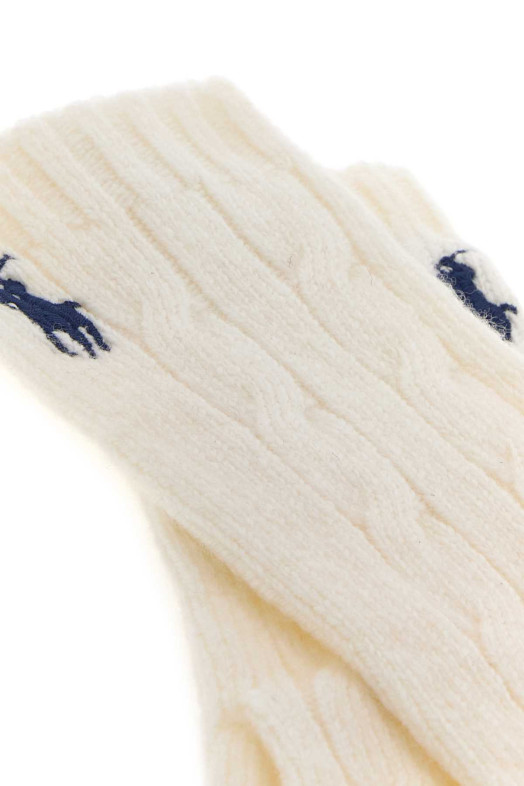 Ivory wool blend gloves POLO RALPH LAUREN (455981440)