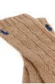 Camel wool blend gloves Blue POLO RALPH LAUREN (455981440)