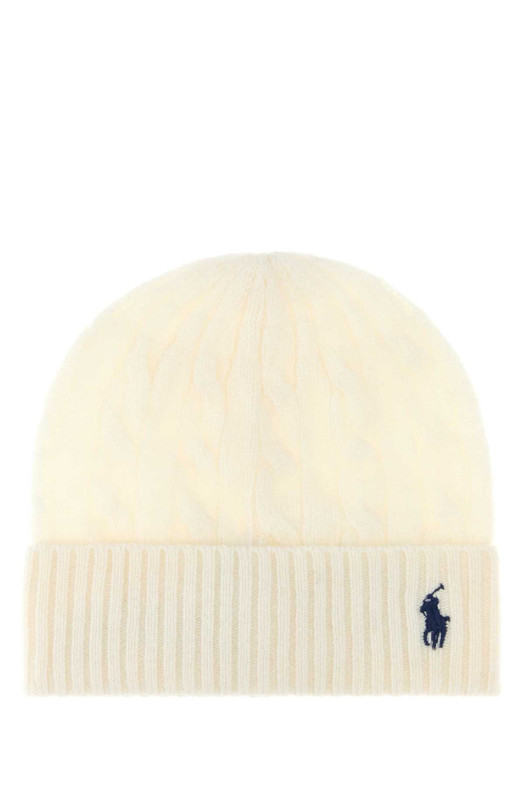 Ivory wool blend beanie hat Blue POLO RALPH LAUREN (455981442)